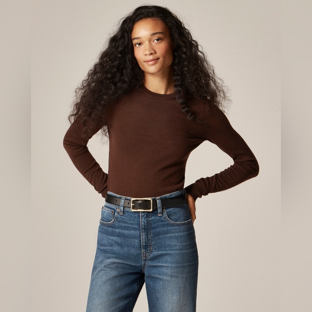 J Crew Carolyn fitted crewneck sweater in merino wool CB924